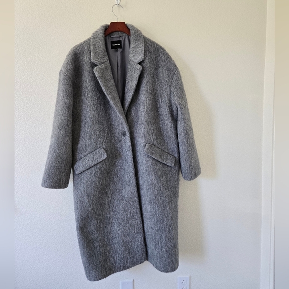Express Wool Blend Car Coat in Gray size XL New No Tag - Picture 2 of 16